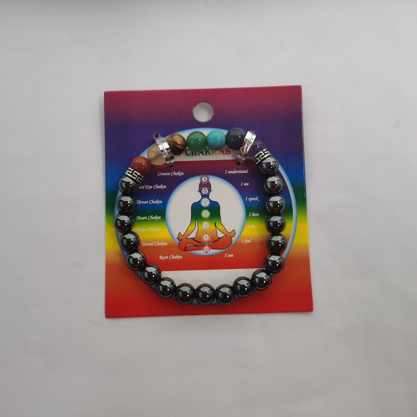 7 Chakras Bracelet Natural Gemstone Beaded | Grounding & Healing | Wholesale Bulk Pricing