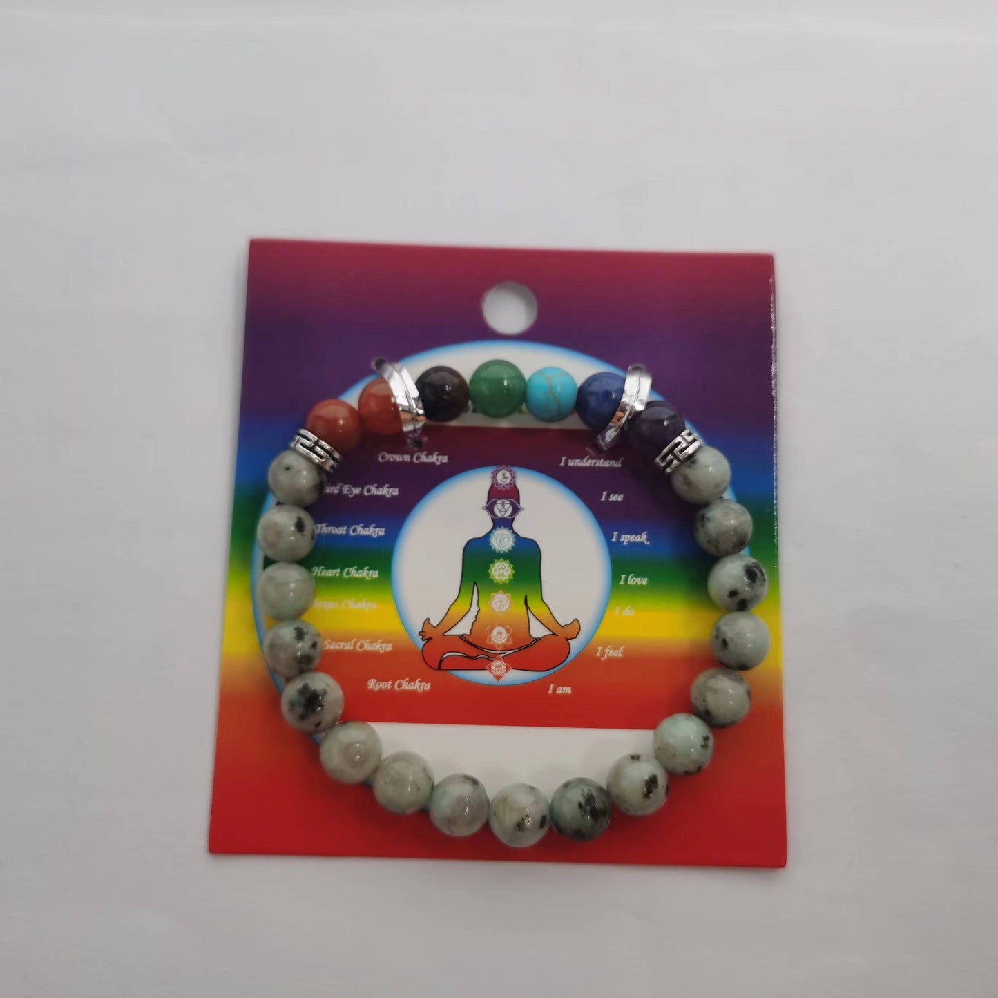 7 Chakras Bracelet Natural Gemstone Beaded | Grounding & Healing | Wholesale Bulk Pricing