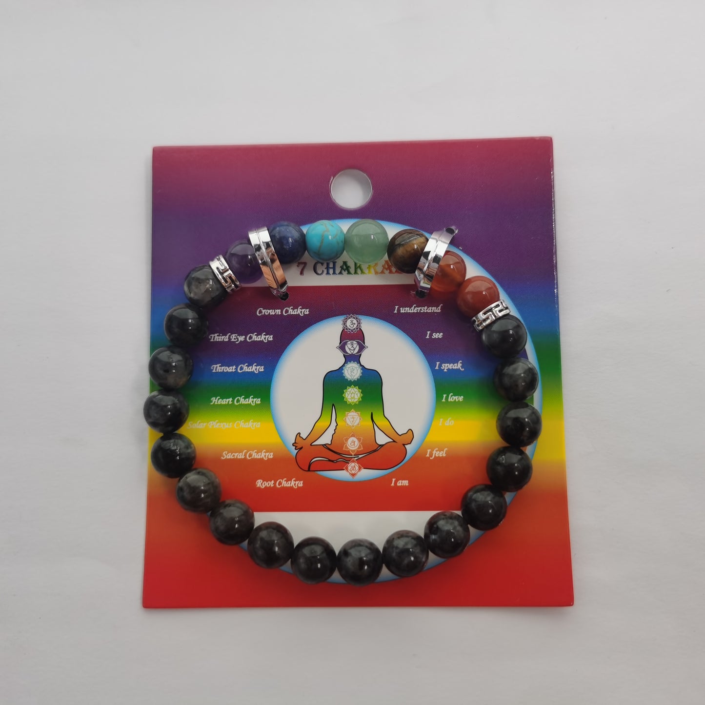 7 Chakras Bracelet Natural Gemstone Beaded | Grounding & Healing | Wholesale Bulk Pricing