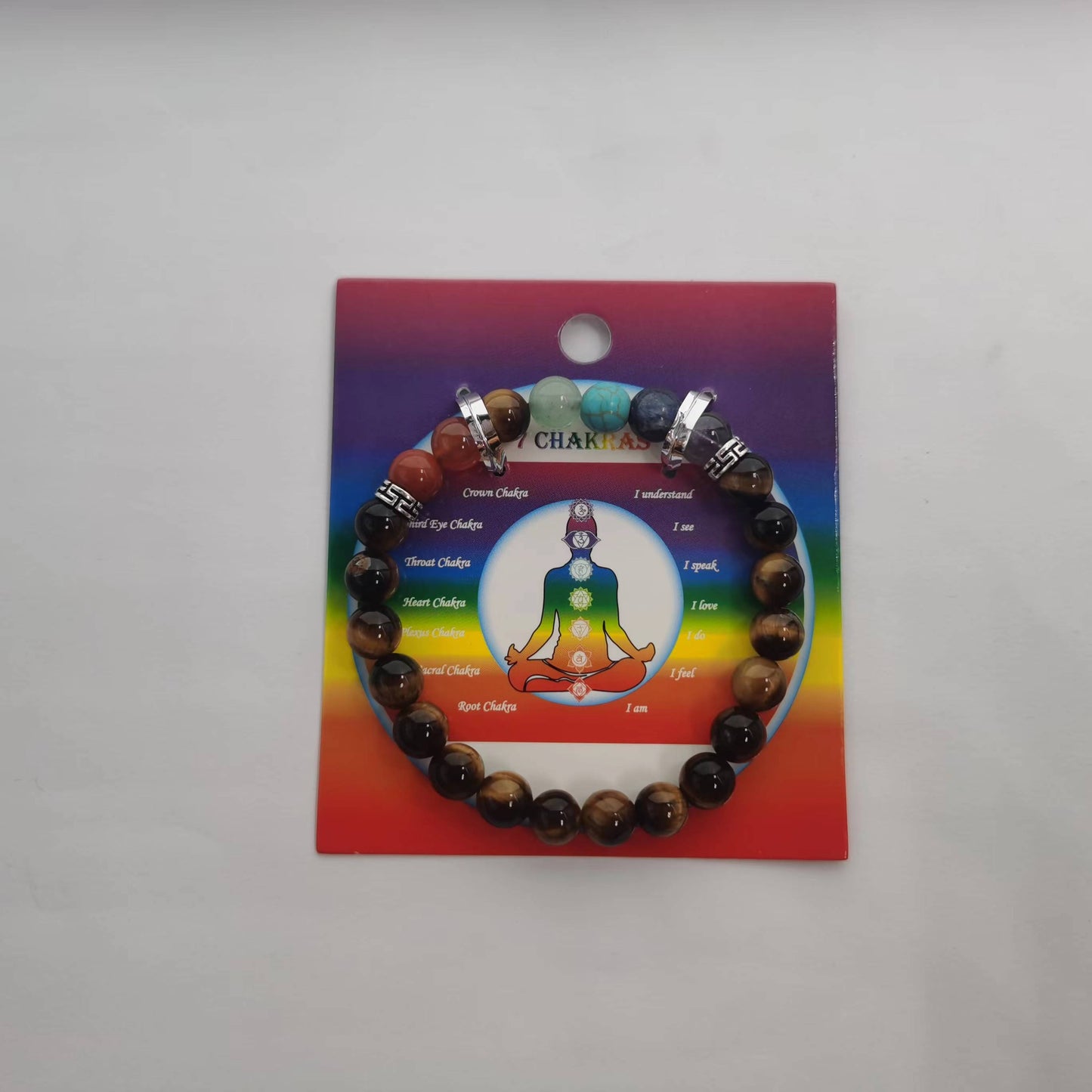 7 Chakras Bracelet Natural Gemstone Beaded | Grounding & Healing | Wholesale Bulk Pricing
