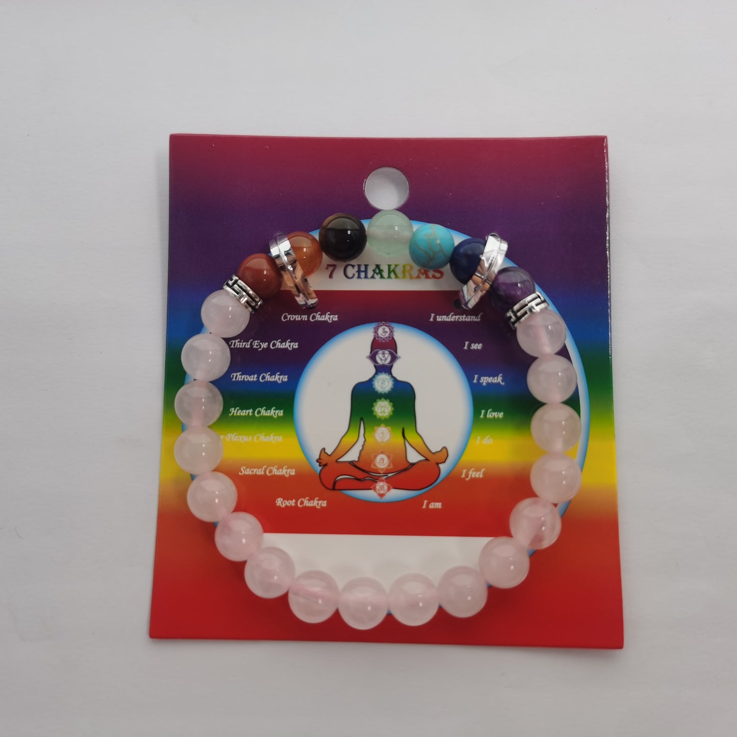 7 Chakras Bracelet Natural Gemstone Beaded | Grounding & Healing | Wholesale Bulk Pricing