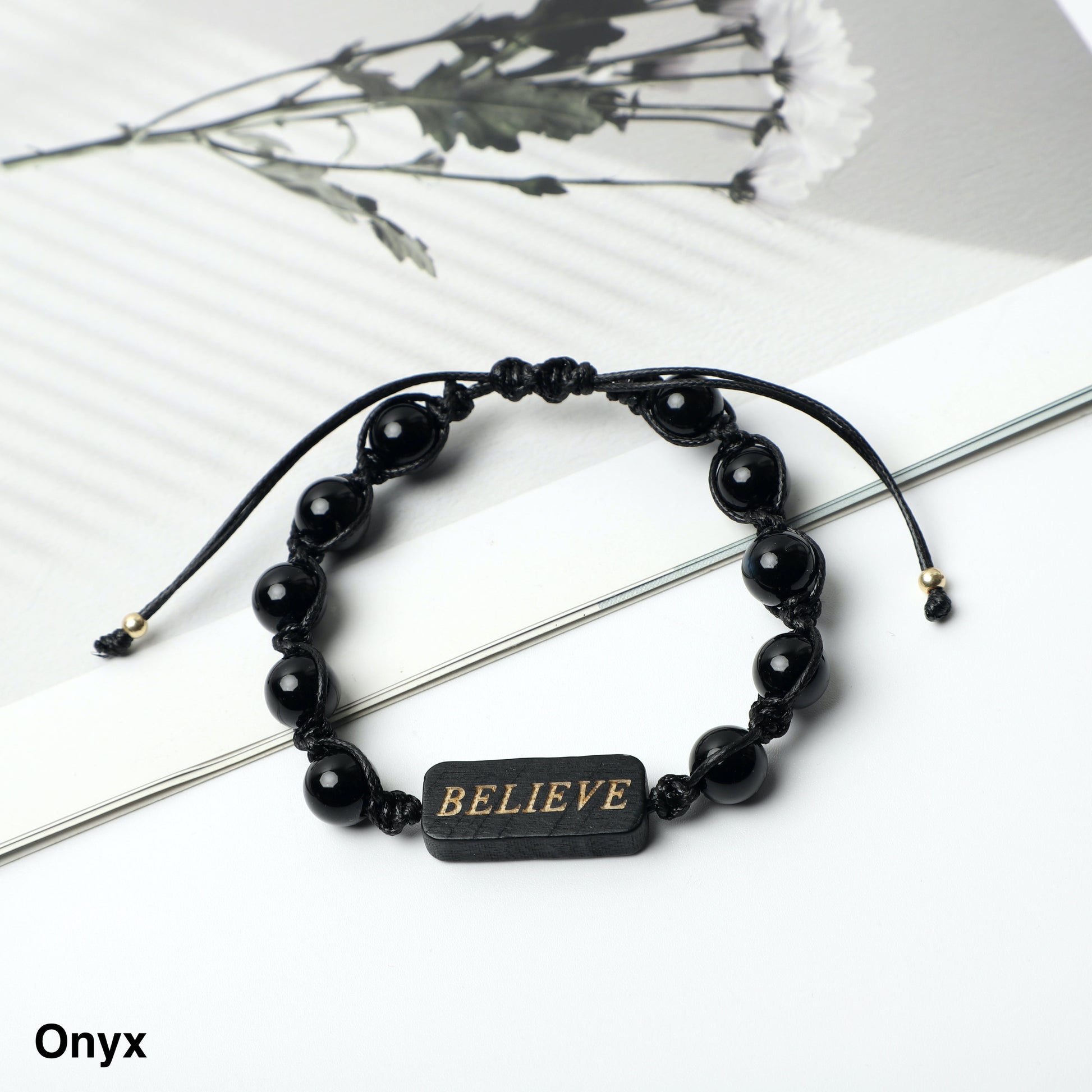 "BELIEVE" Bracelets  (8mm Lava Rock, Wooden beads) ROLA DIRECT BUY