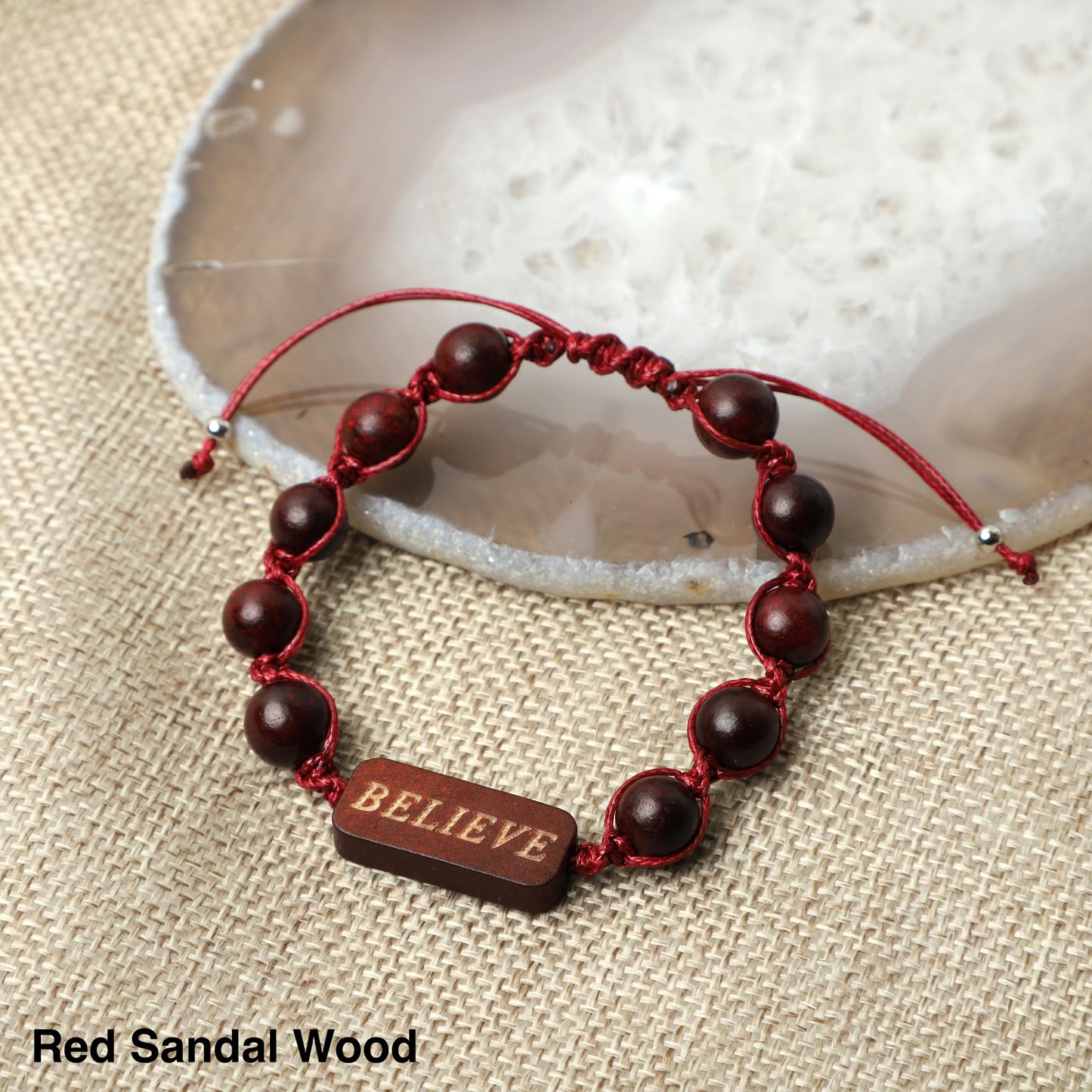 "BELIEVE" Bracelets  (8mm Lava Rock, Wooden beads) ROLA DIRECT BUY