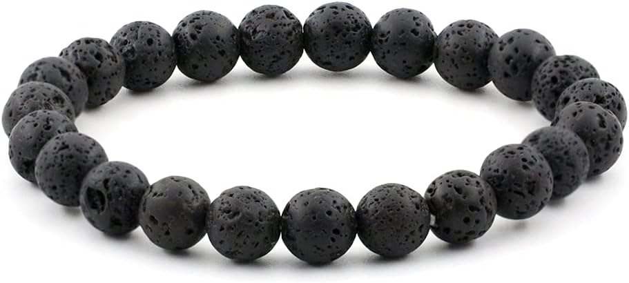 Black Lava Bracelet Natural Healing Gemstone Beaded | Grounding & Rebirth | Wholesale Bulk Pricing