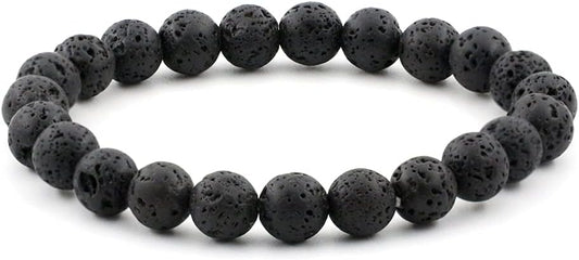 Black Lava Bracelet Natural Healing Gemstone Beaded | Grounding & Rebirth | Wholesale Bulk Pricing