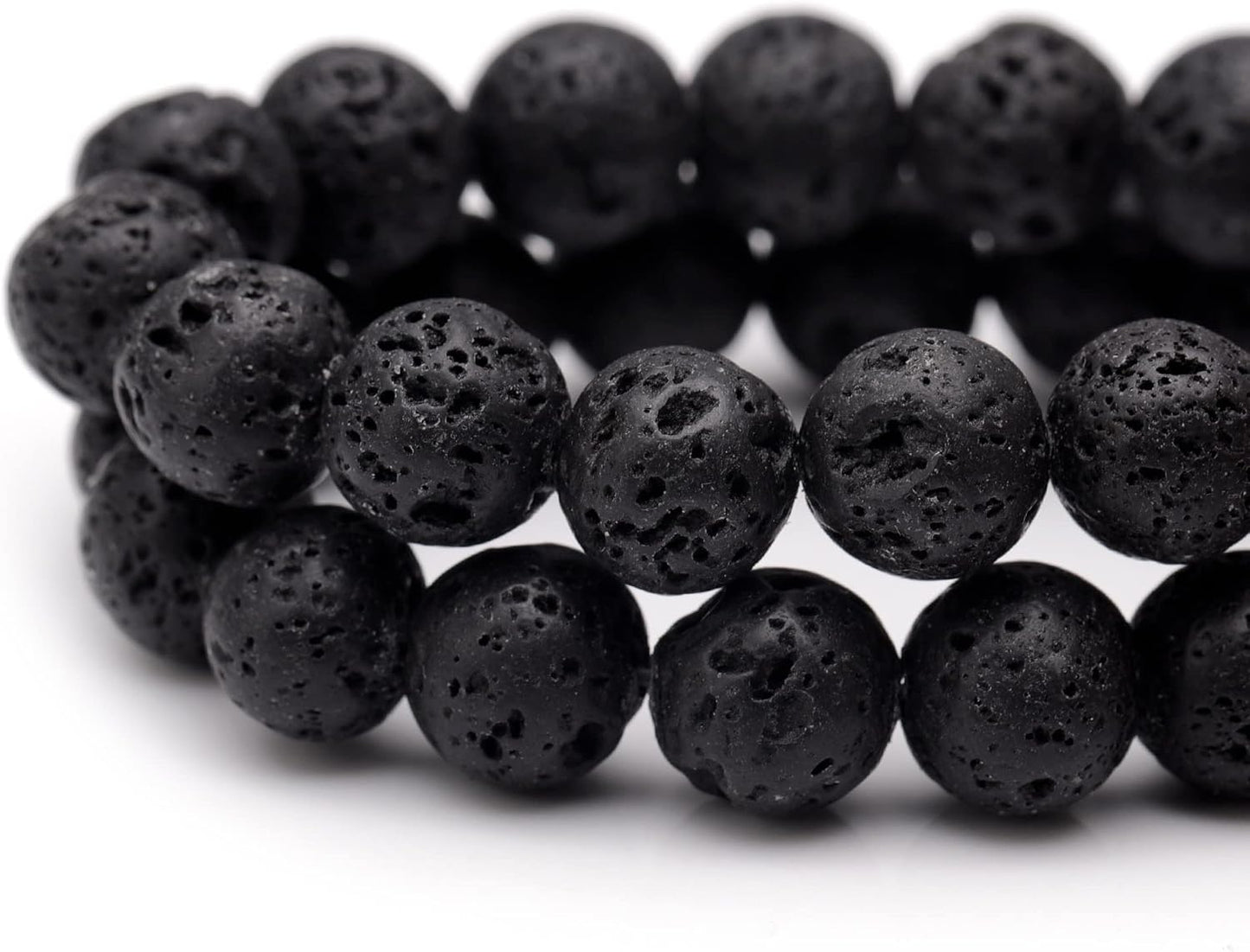 Black Lava Bracelet Natural Healing Gemstone Beaded | Grounding & Rebirth | Wholesale Bulk Pricing