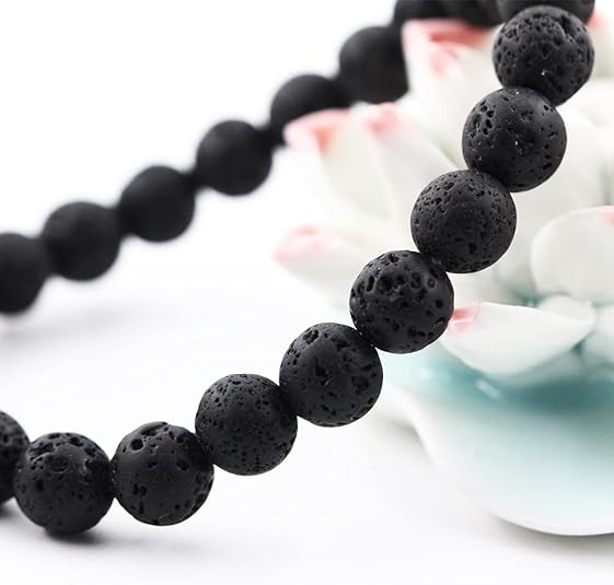 Black Lava Bracelet Natural Healing Gemstone Beaded | Grounding & Rebirth | Wholesale Bulk Pricing