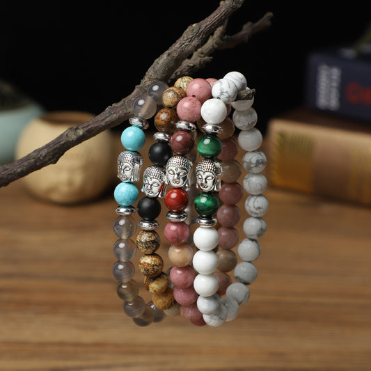 " Buddha" Bracelets ( 8mm Gemstone, Lava , Wooden beads) ROLA DIRECT BUY