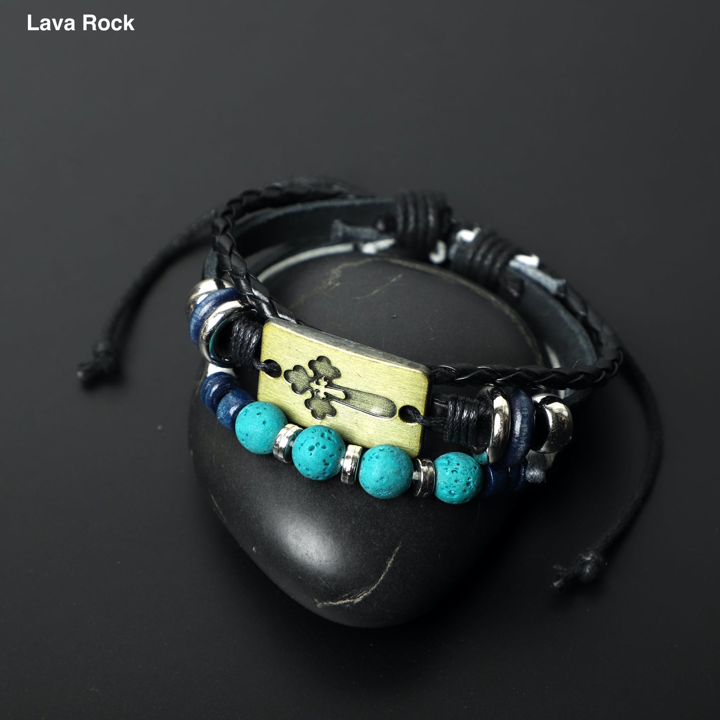 " Cross" Leather with Gemstone Bracelets ROLA DIRECT BUY