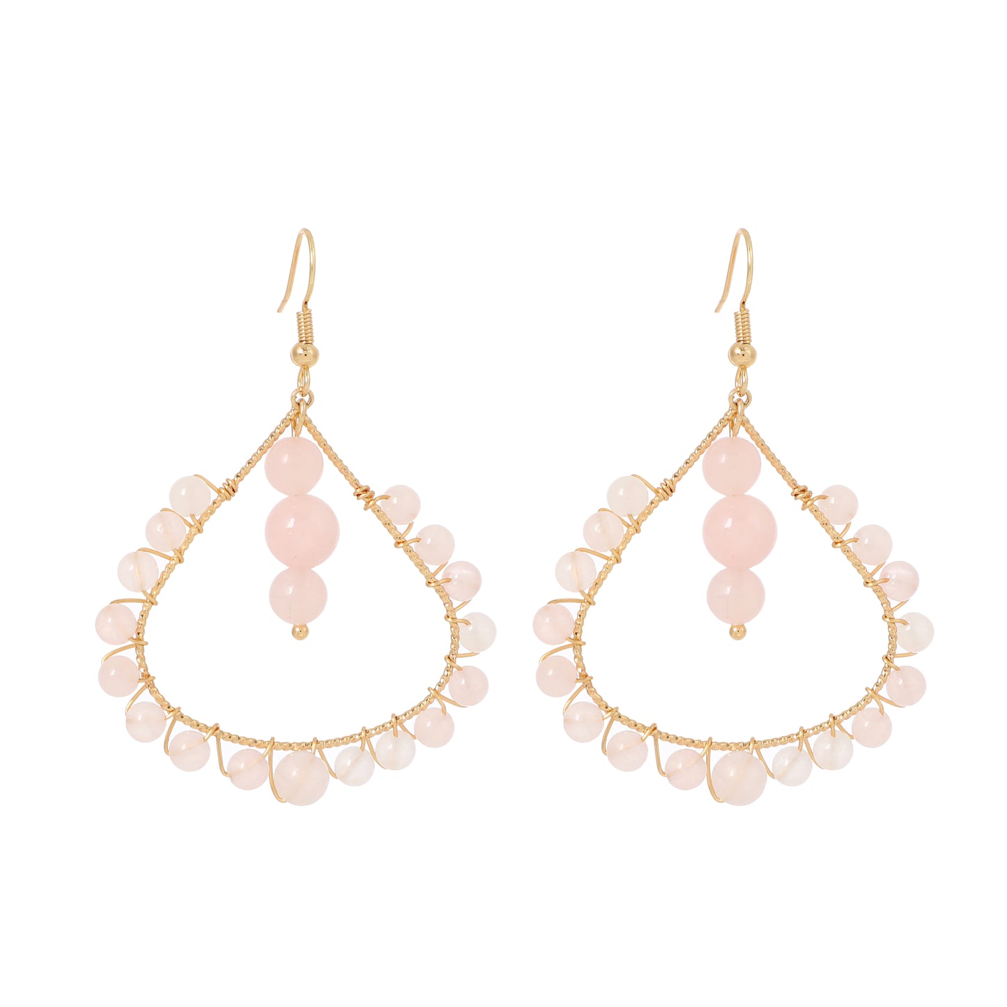 Teardrop Wire Earrings Natural Gemstone Handmade | Protection & Healing | Wholesale Bulk Pricing