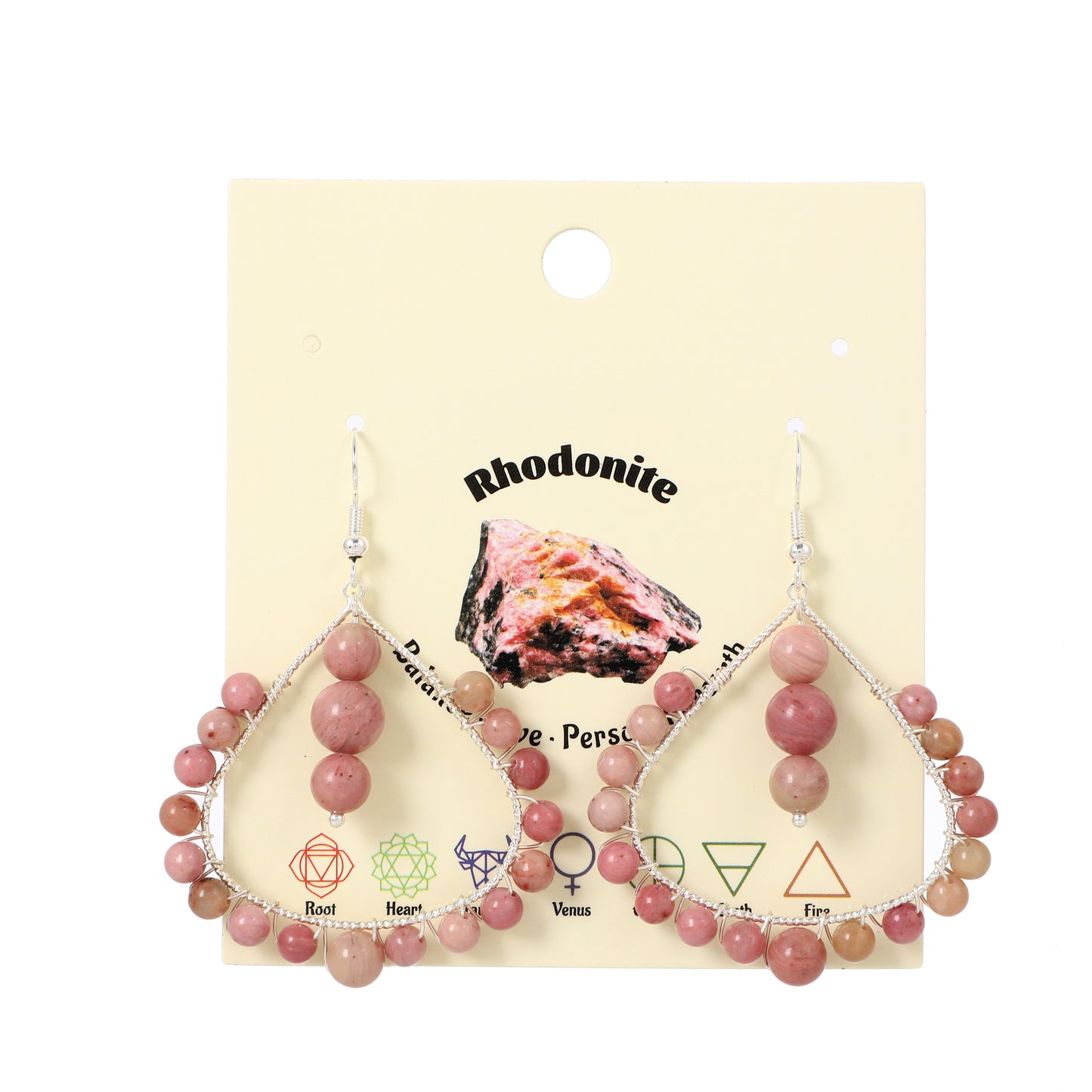 Teardrop Wire Earrings Natural Gemstone Handmade | Protection & Healing | Wholesale Bulk Pricing