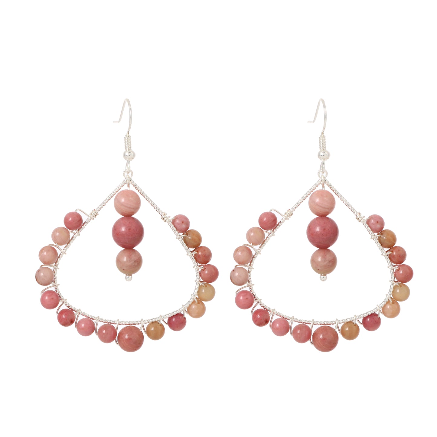Teardrop Wire Earrings Natural Gemstone Handmade | Protection & Healing | Wholesale Bulk Pricing