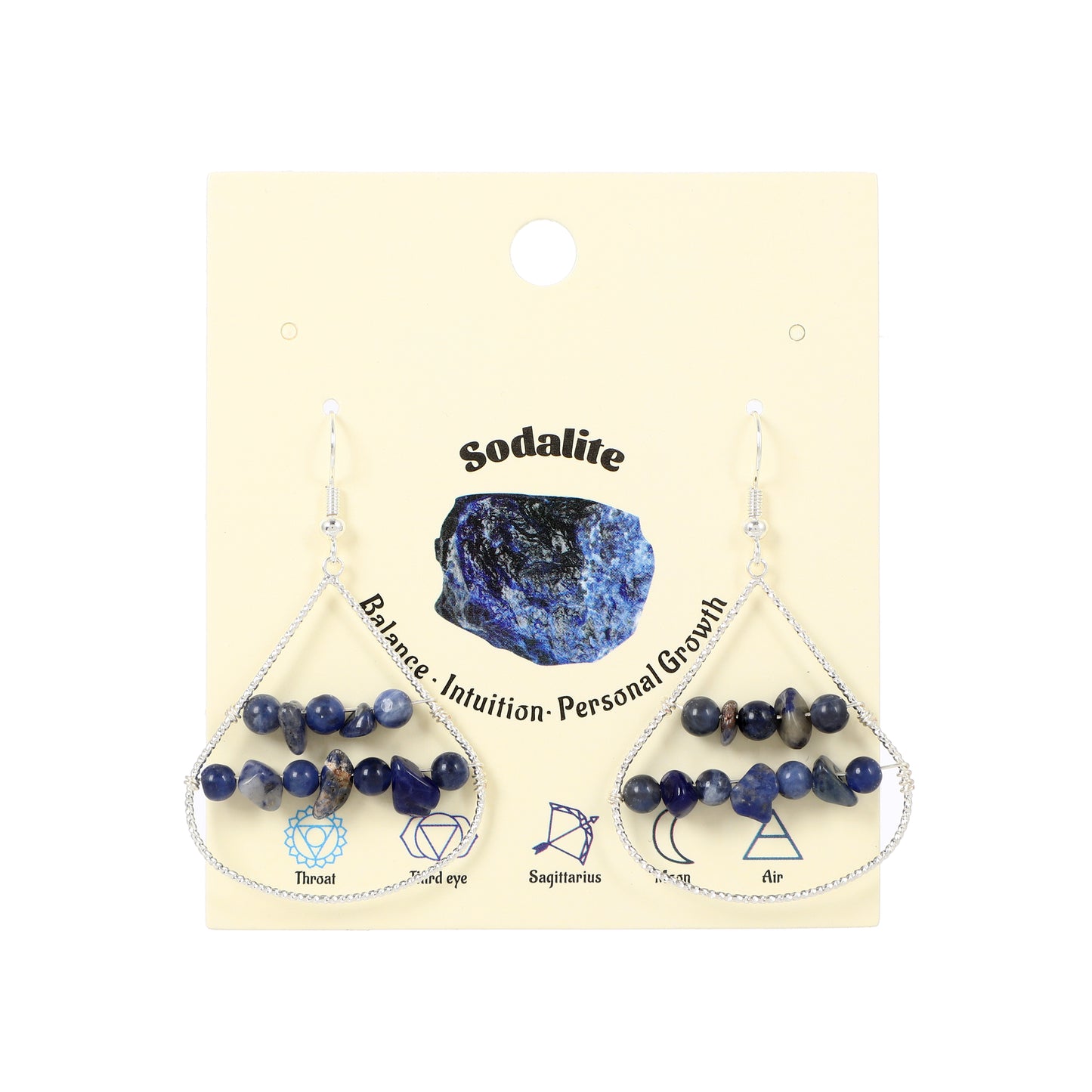 Teardrop Earrings Natural Gemstone Brass Wire Handmade | Courage & Success | Wholesale Bulk Pricing
