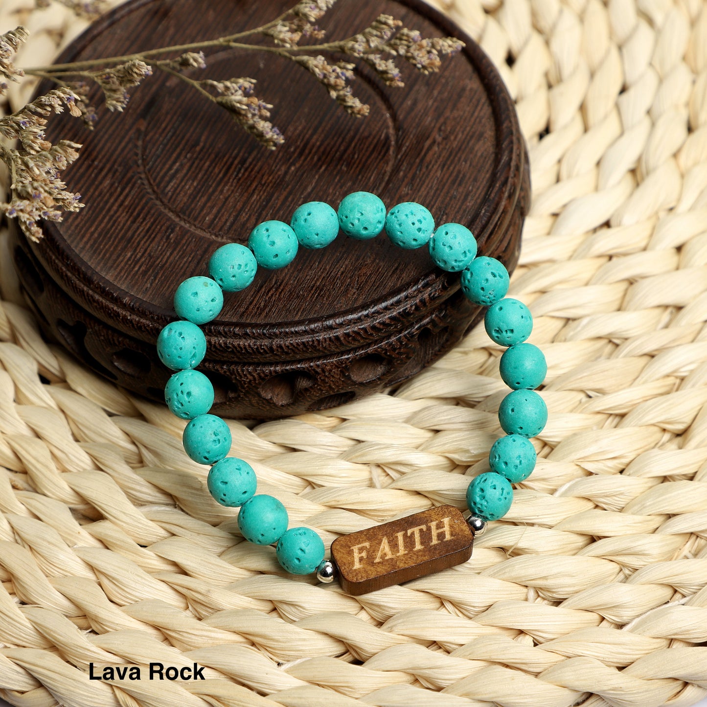 "FAITH" Lava  Bracelets  ( 8mm Lava beads) ROLA DIRECT BUY