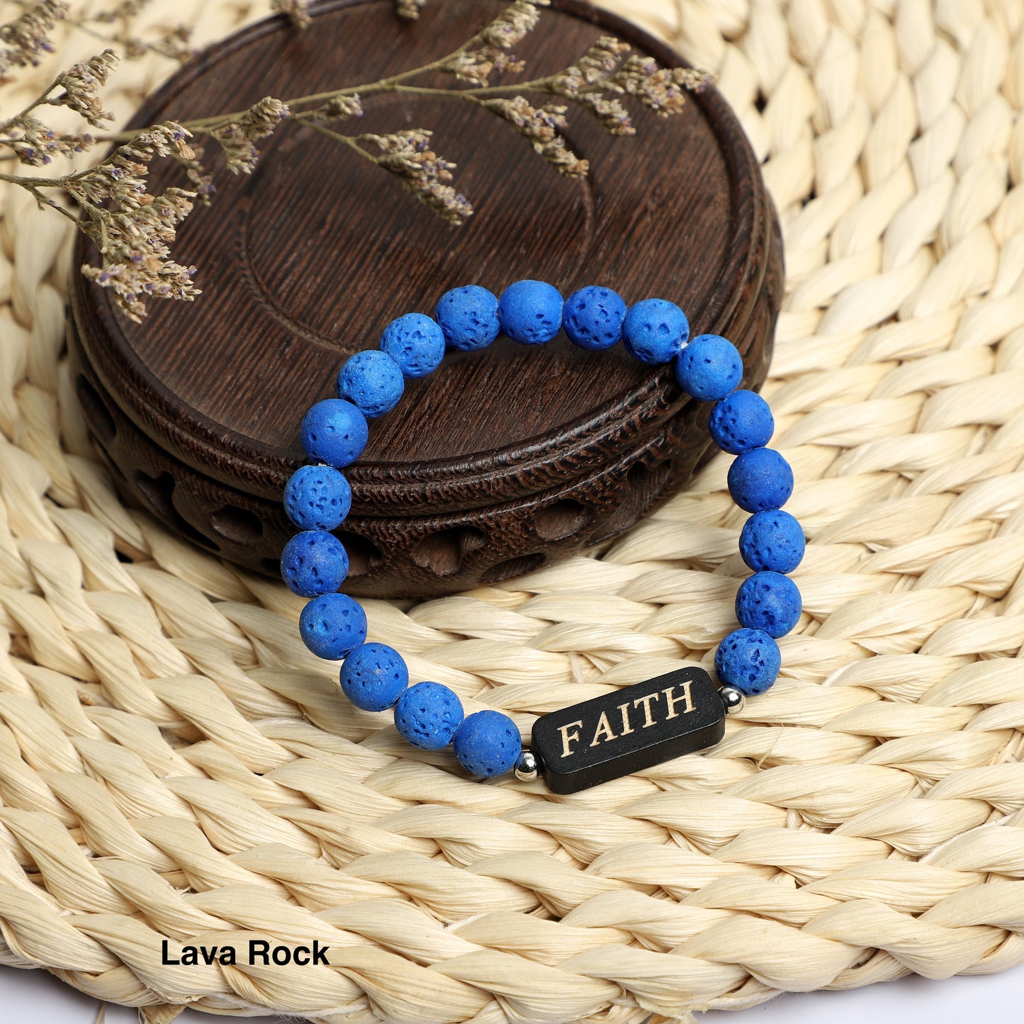 "FAITH" Lava  Bracelets  ( 8mm Lava beads) ROLA DIRECT BUY