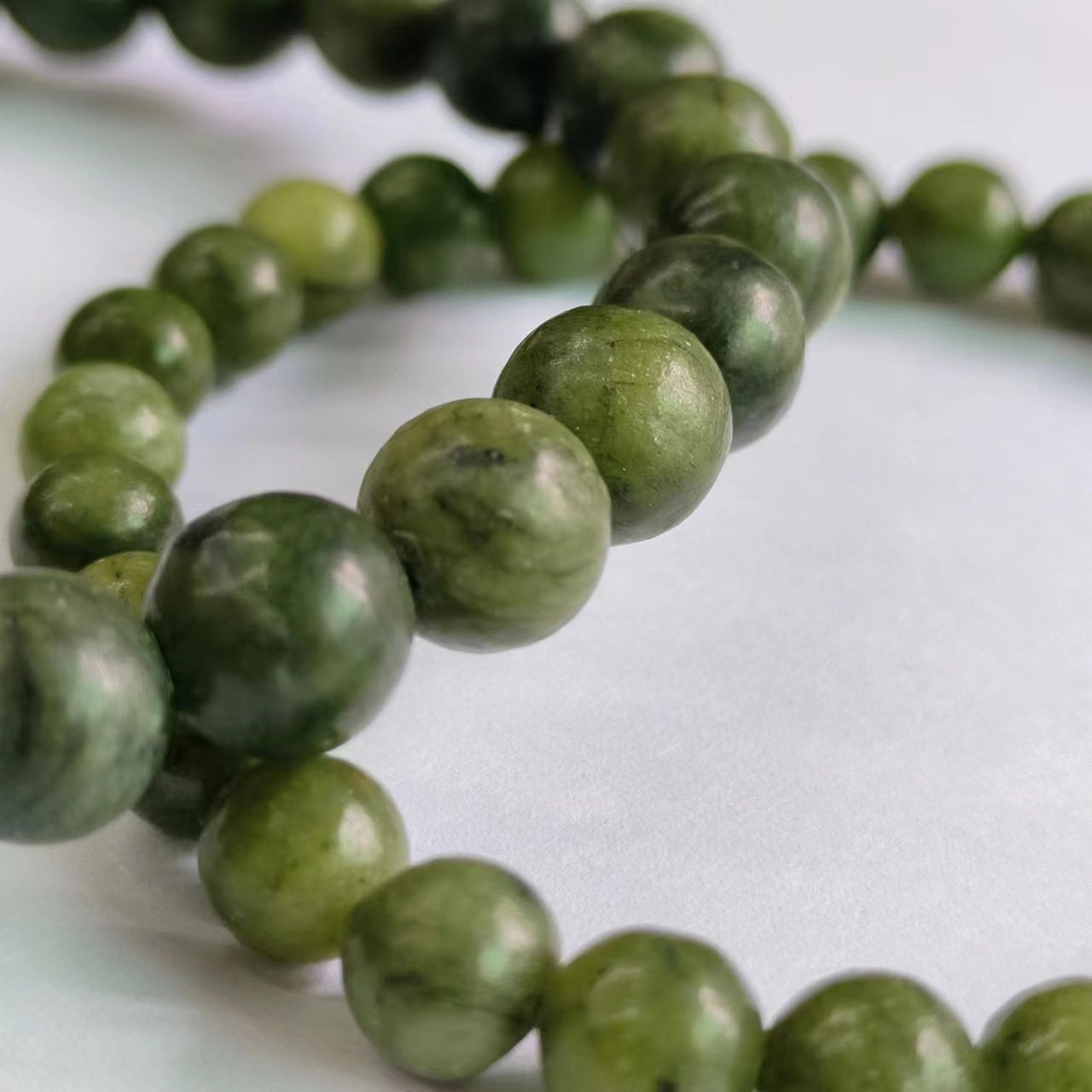 Green Jade Bracelet Natural Gemstone Beaded | Prosperity & Good Luck | Wholesale Bulk Pricing