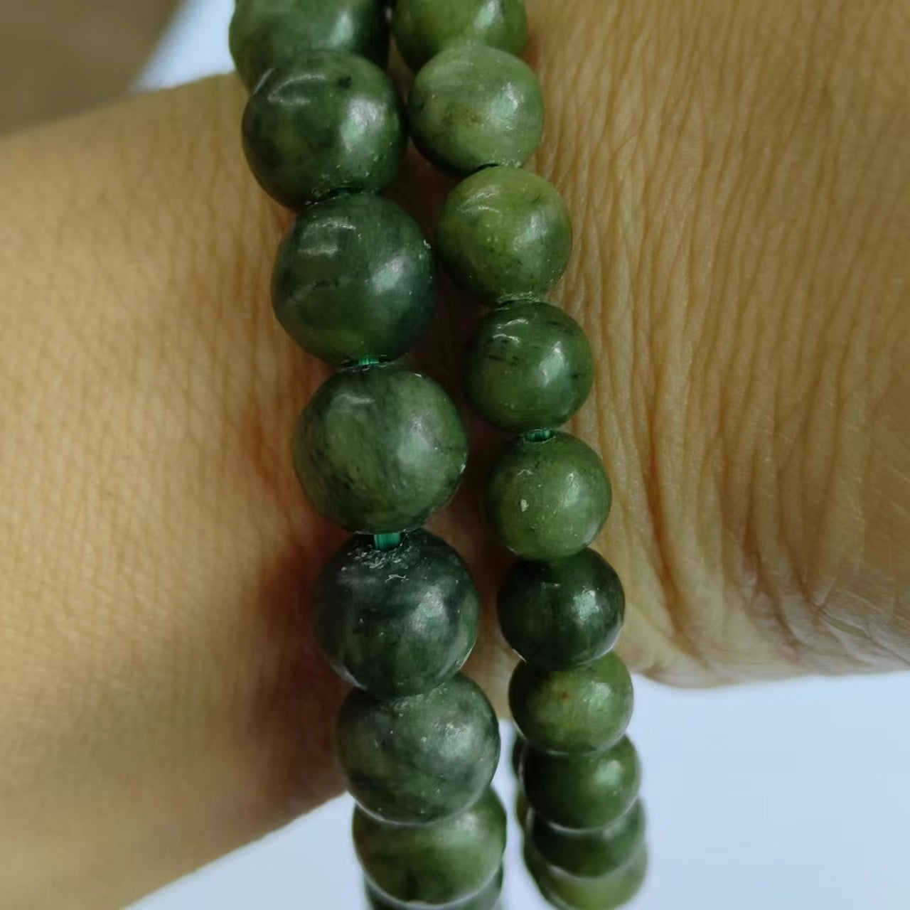 Green Jade Bracelet Natural Gemstone Beaded | Prosperity & Good Luck | Wholesale Bulk Pricing