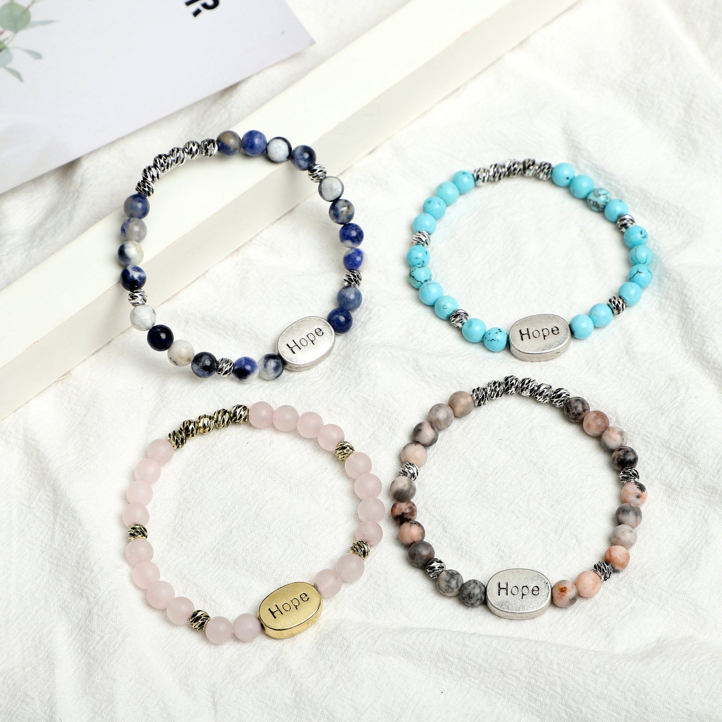 "HOPE" Gemstone Bracelets ( 6mm Gemstone beads) ROLA DIRECT BUY