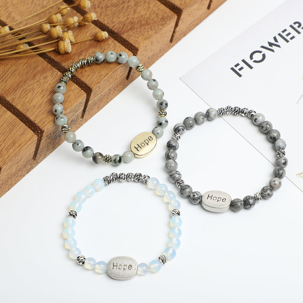 "HOPE" Gemstone Bracelets ( 6mm Gemstone beads) ROLA DIRECT BUY