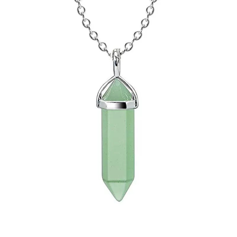 Hexagonal Natural Stone Necklace