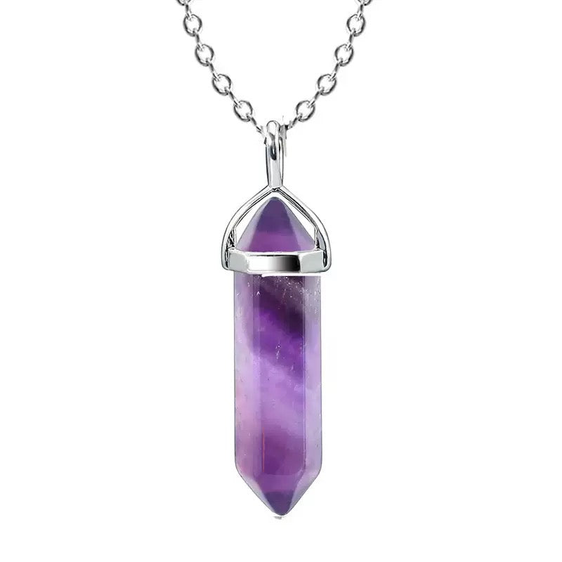 Hexagonal Natural Stone Necklace