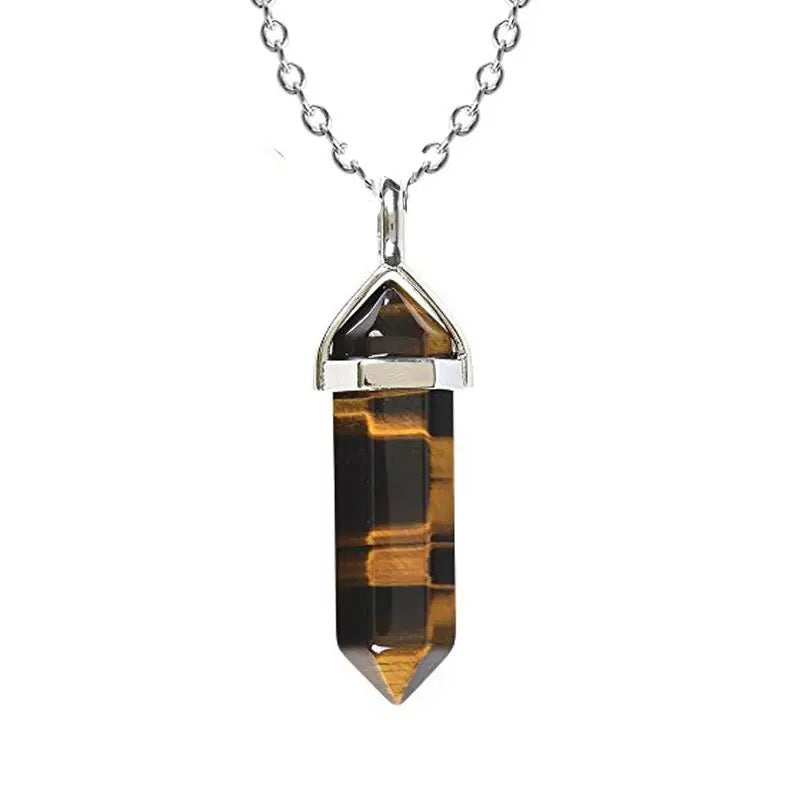 Hexagonal Natural Stone Necklace