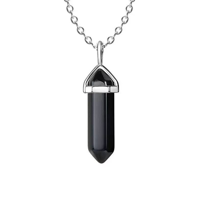 Hexagonal Natural Stone Necklace