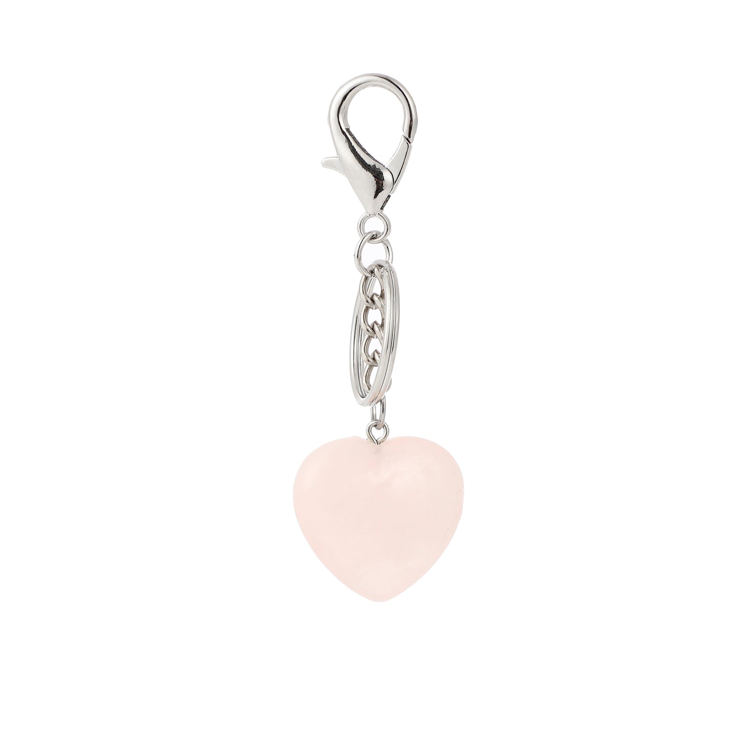 30mm Heart Gemstone Keychain