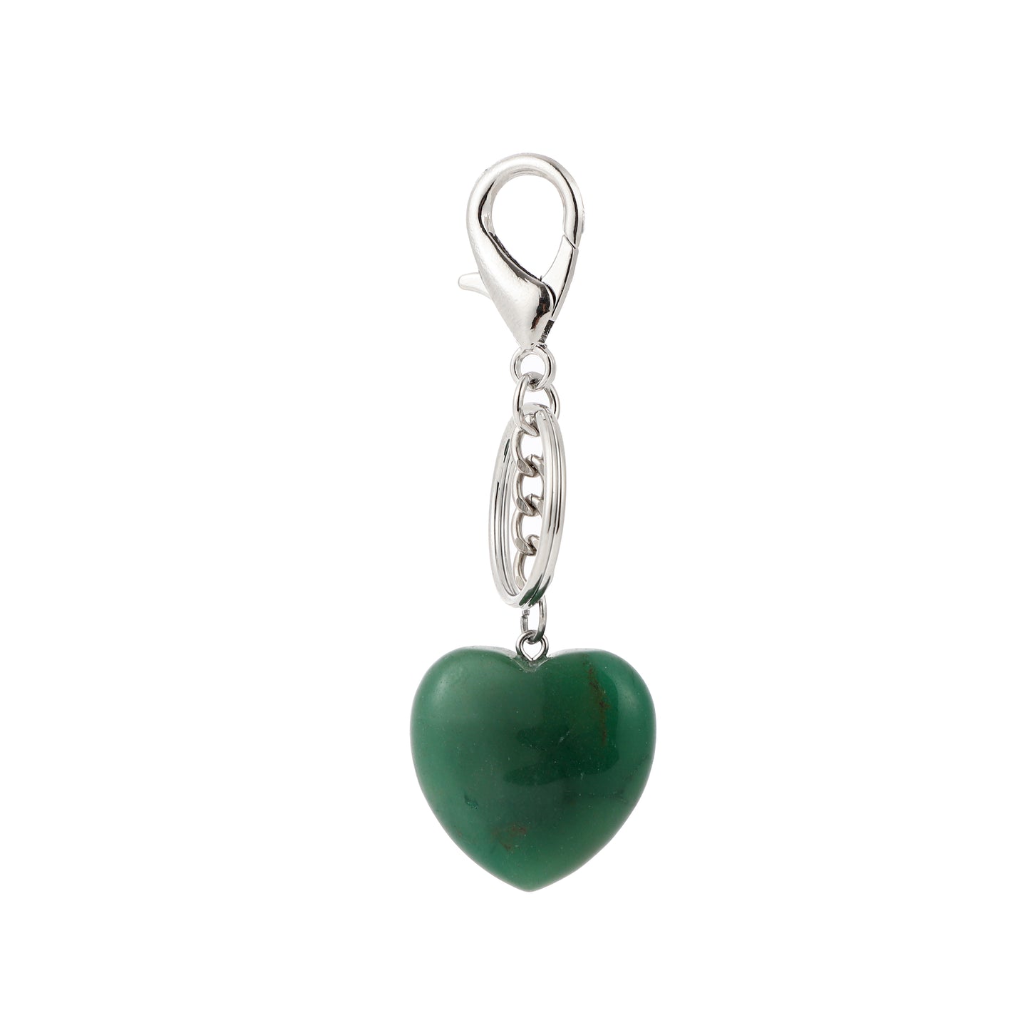 30mm Heart Gemstone Keychain