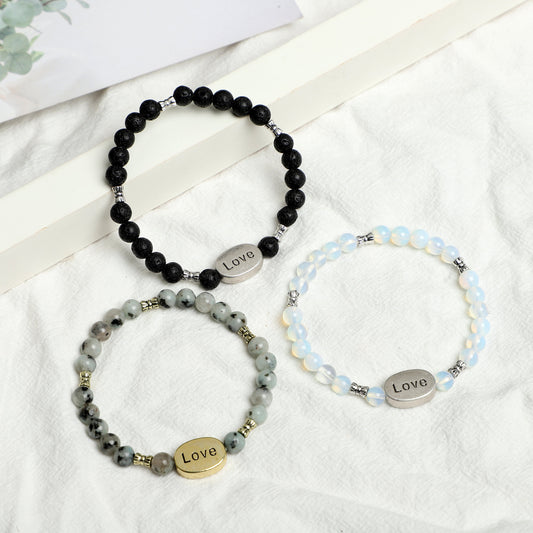 "LOVE" Bracelet ( 6mm gemstone) ROLA DIRECT BUY