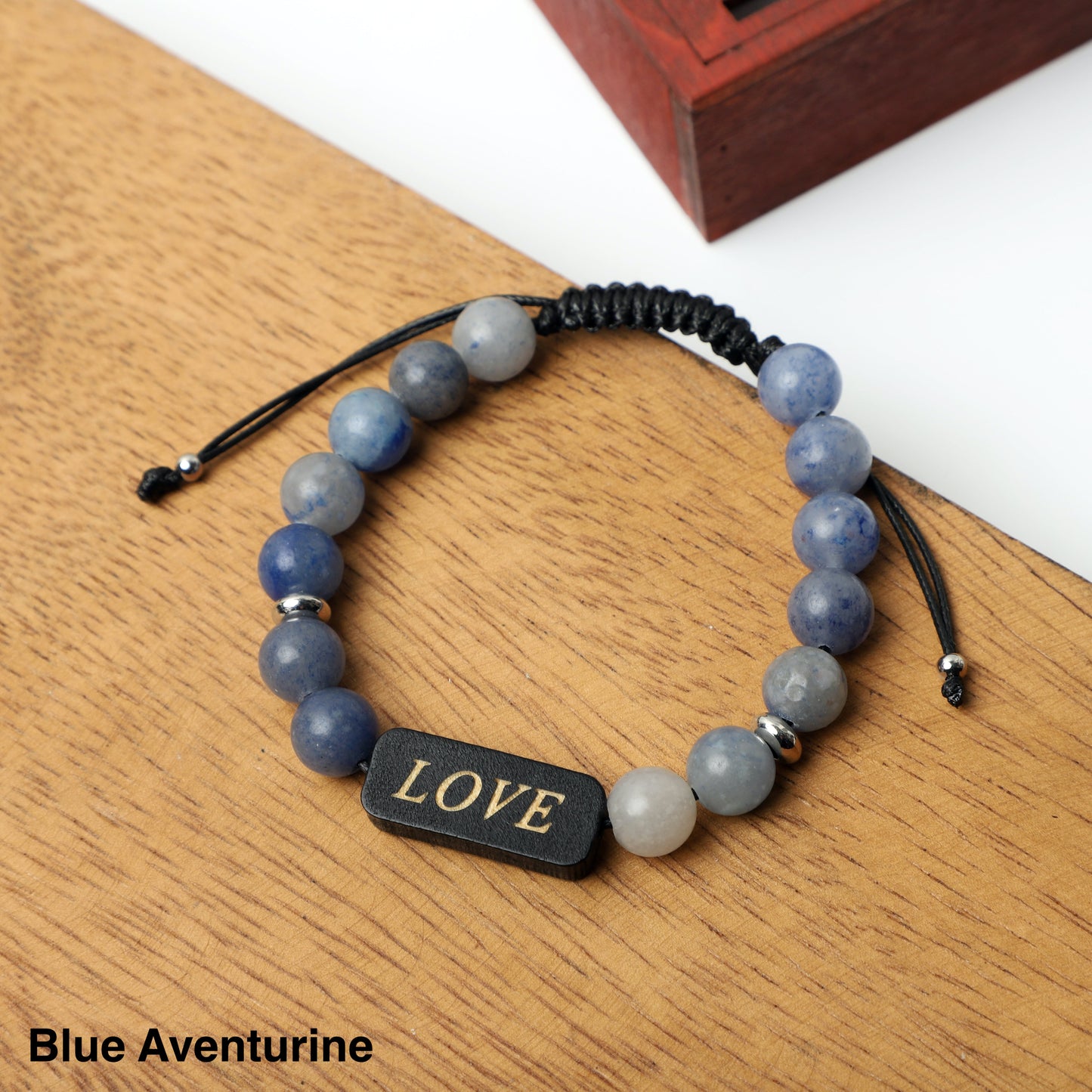 "LOVE" Bracelets  (8mm Lava Rock, Wooden, gemstone beads) ROLA DIRECT BUY