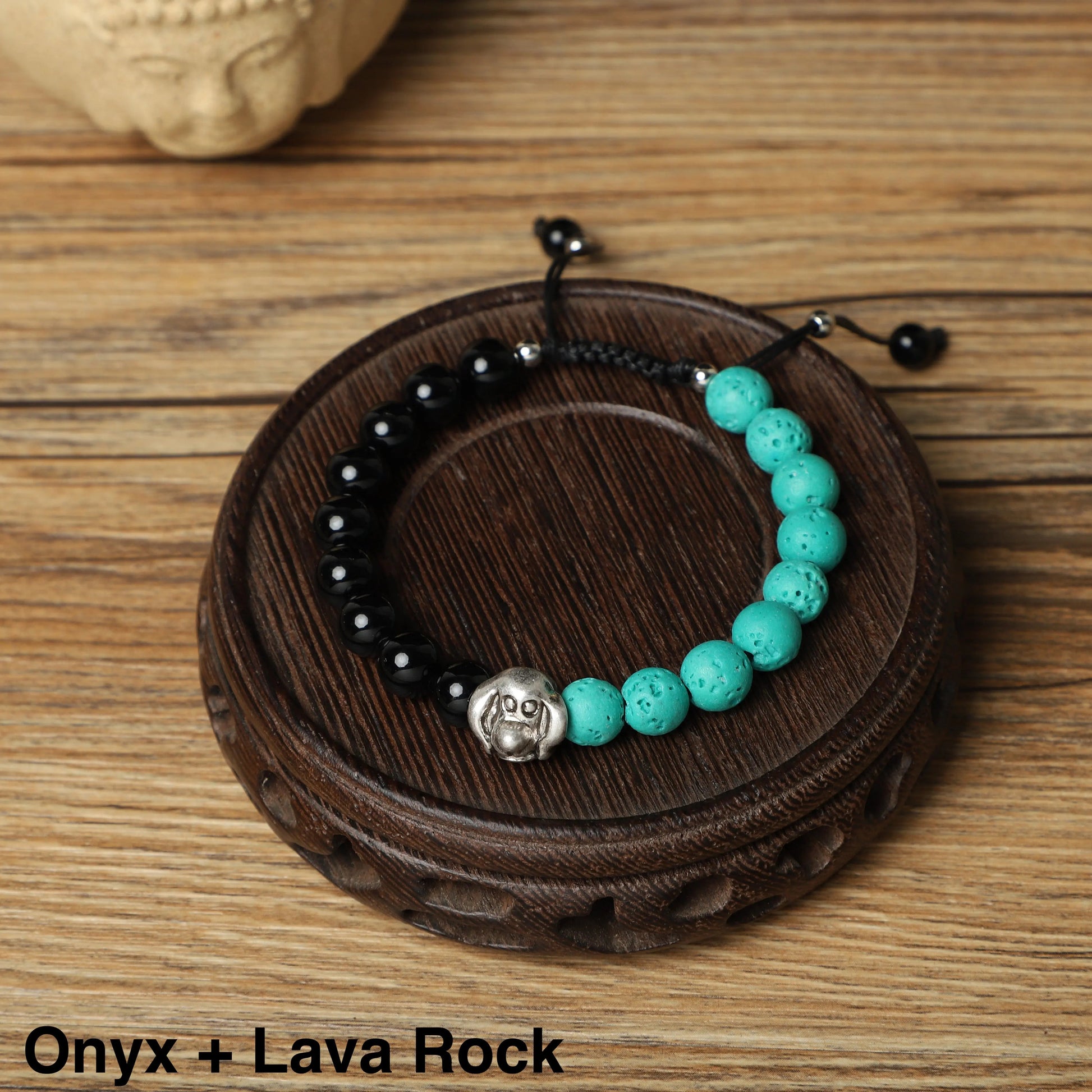 Labrador Bracelets (Mix 8mm Lava Rock, gemstone beads) ROLA DIRECT BUY