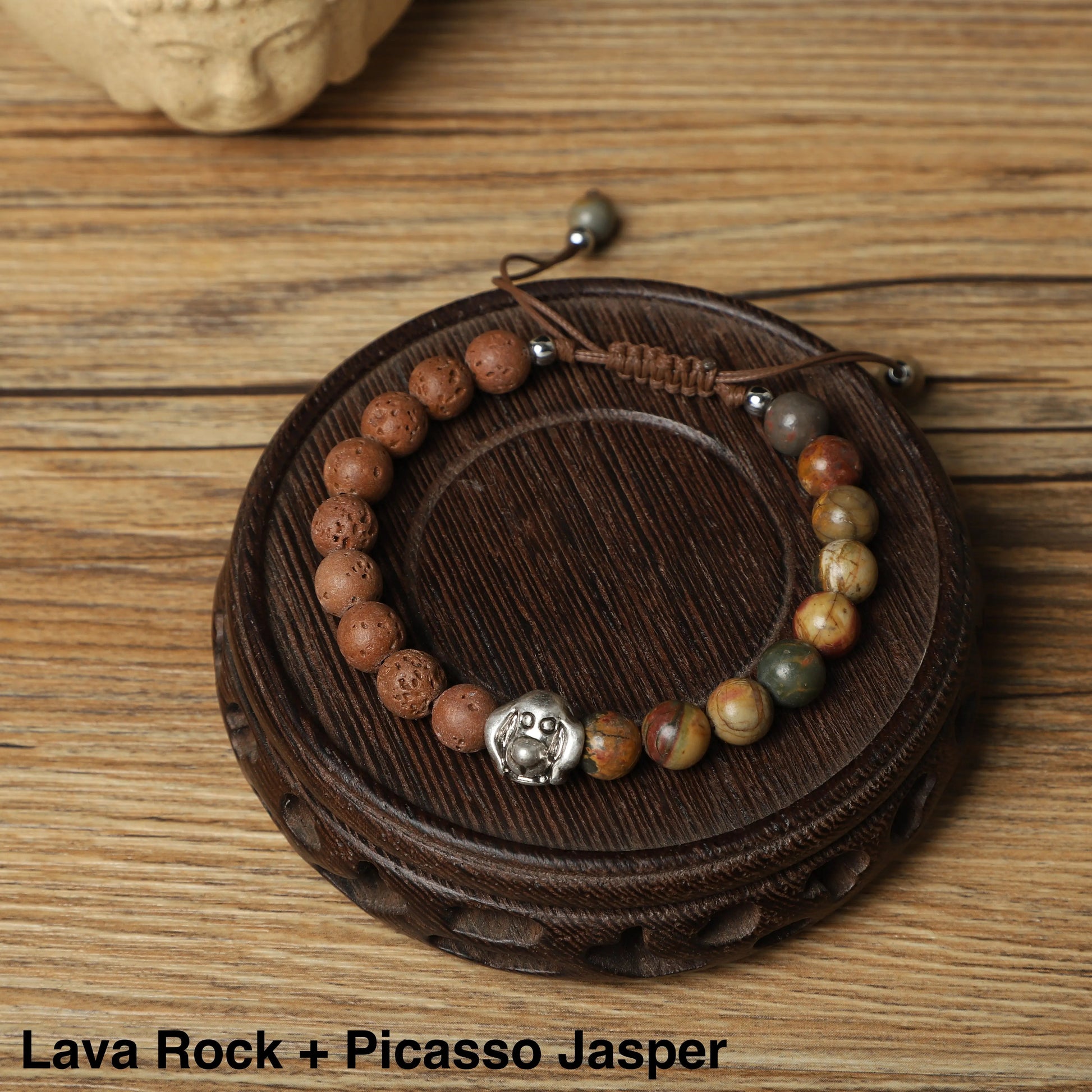 Labrador Bracelets (Mix 8mm Lava Rock, gemstone beads) ROLA DIRECT BUY