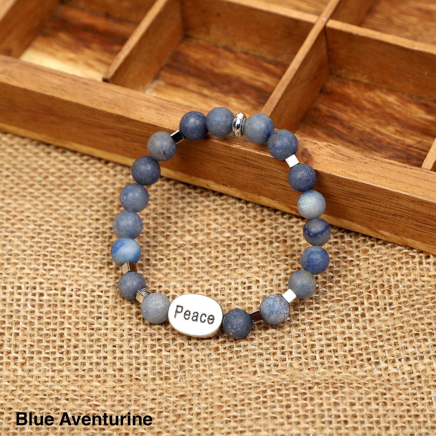 "PEACE"  Gemstone Bracelets ( 8mm Gemstone) ROLA DIRECT BUY