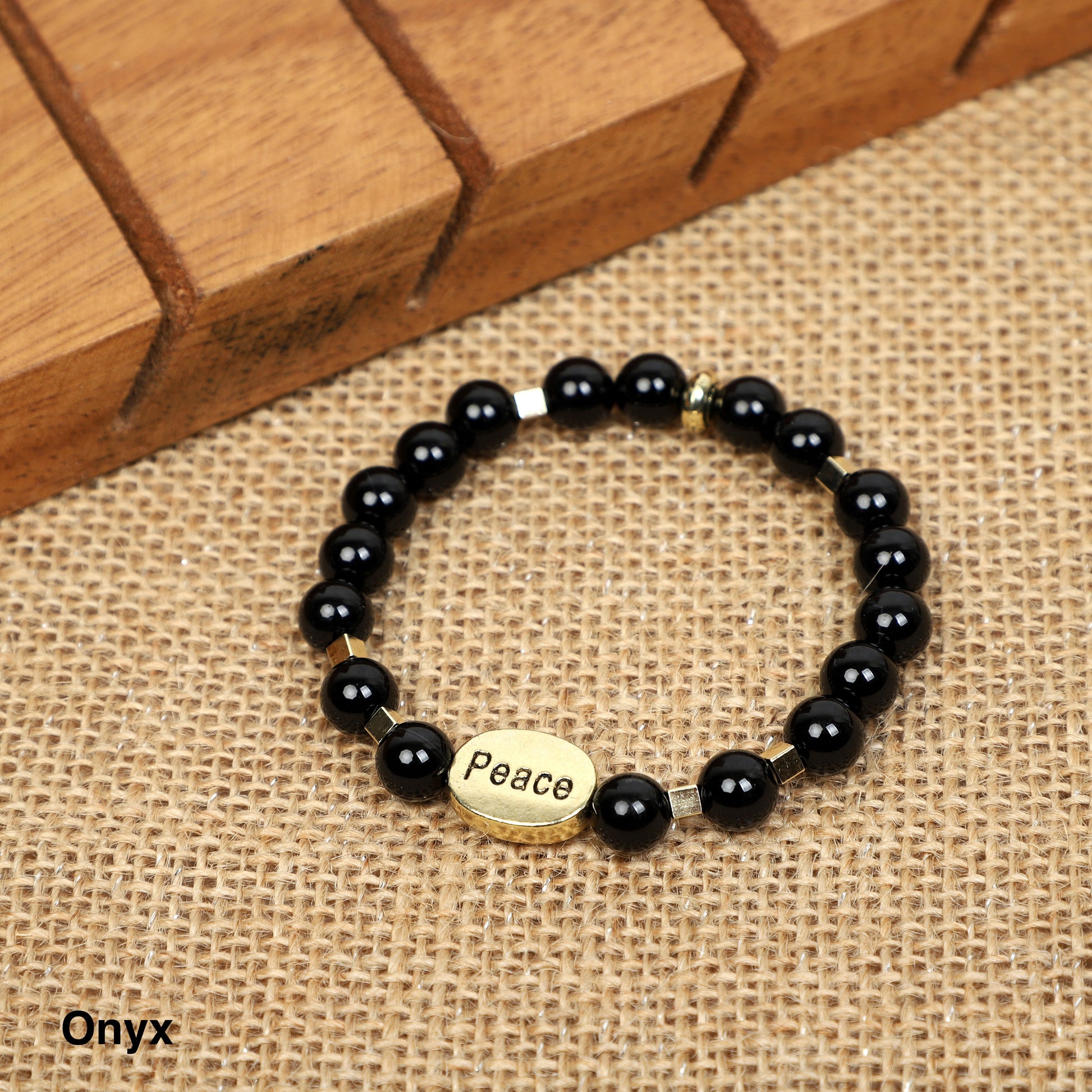 "PEACE"  Gemstone Bracelets ( 8mm Gemstone) ROLA DIRECT BUY