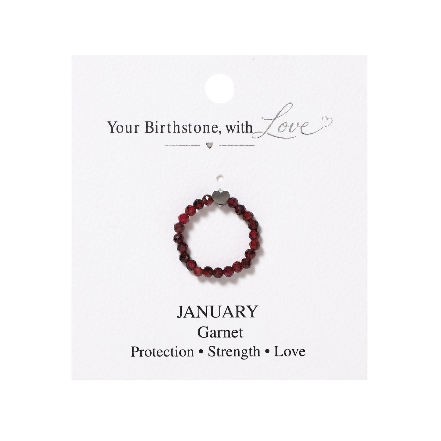 12 Styles Birthstone Rings Natural Gemstone Beaded | Love & Protection | Wholesale Bulk Pricing