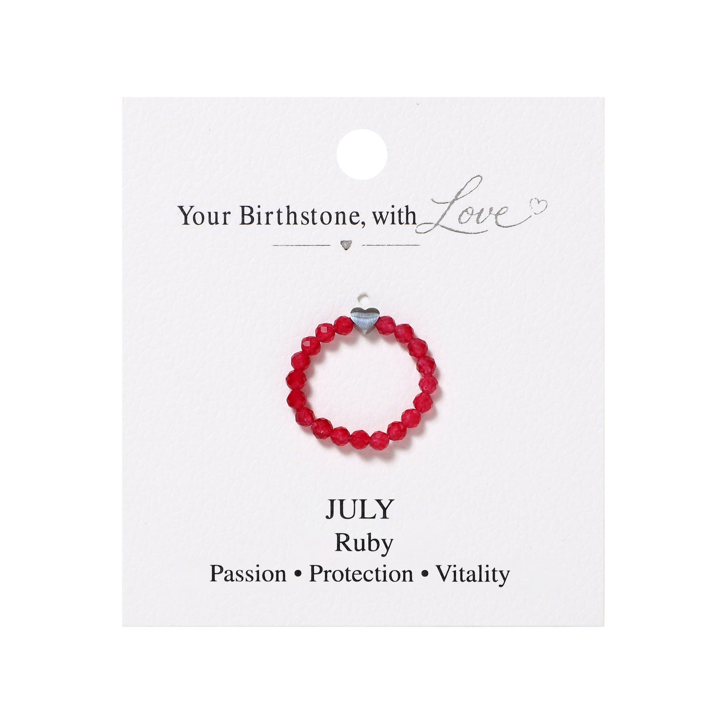 12 Styles Birthstone Rings Natural Gemstone Beaded | Love & Protection | Wholesale Bulk Pricing