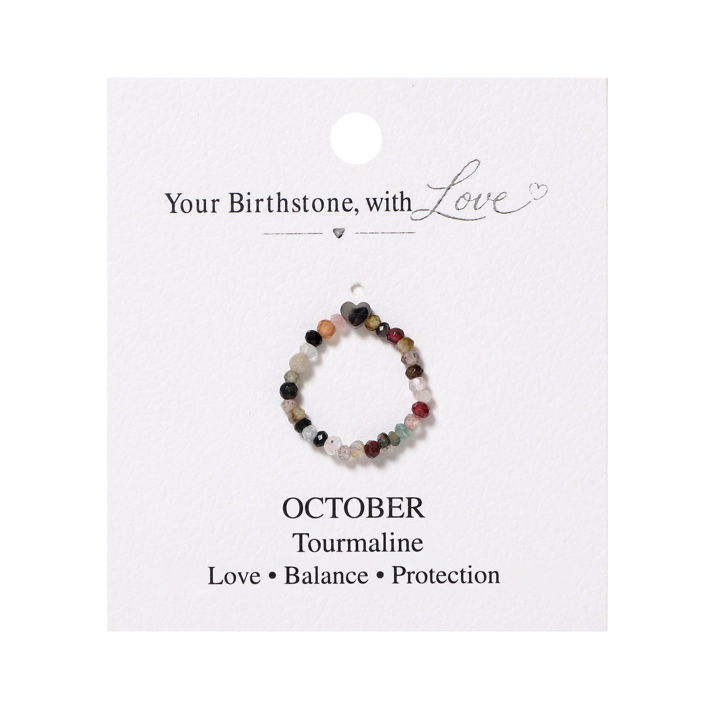 12 Styles Birthstone Rings Natural Gemstone Beaded | Love & Protection | Wholesale Bulk Pricing