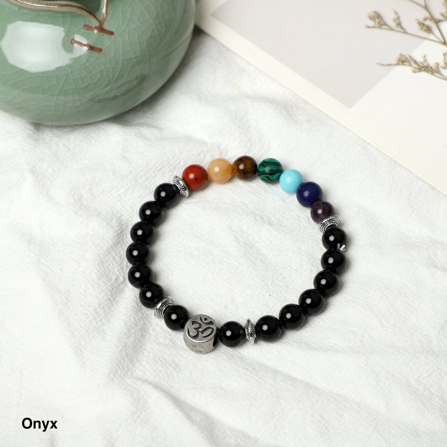 SEVEN CHAKRAS Bracelet ( 8mm Gemstone beads) ROLA DIRECT BUY