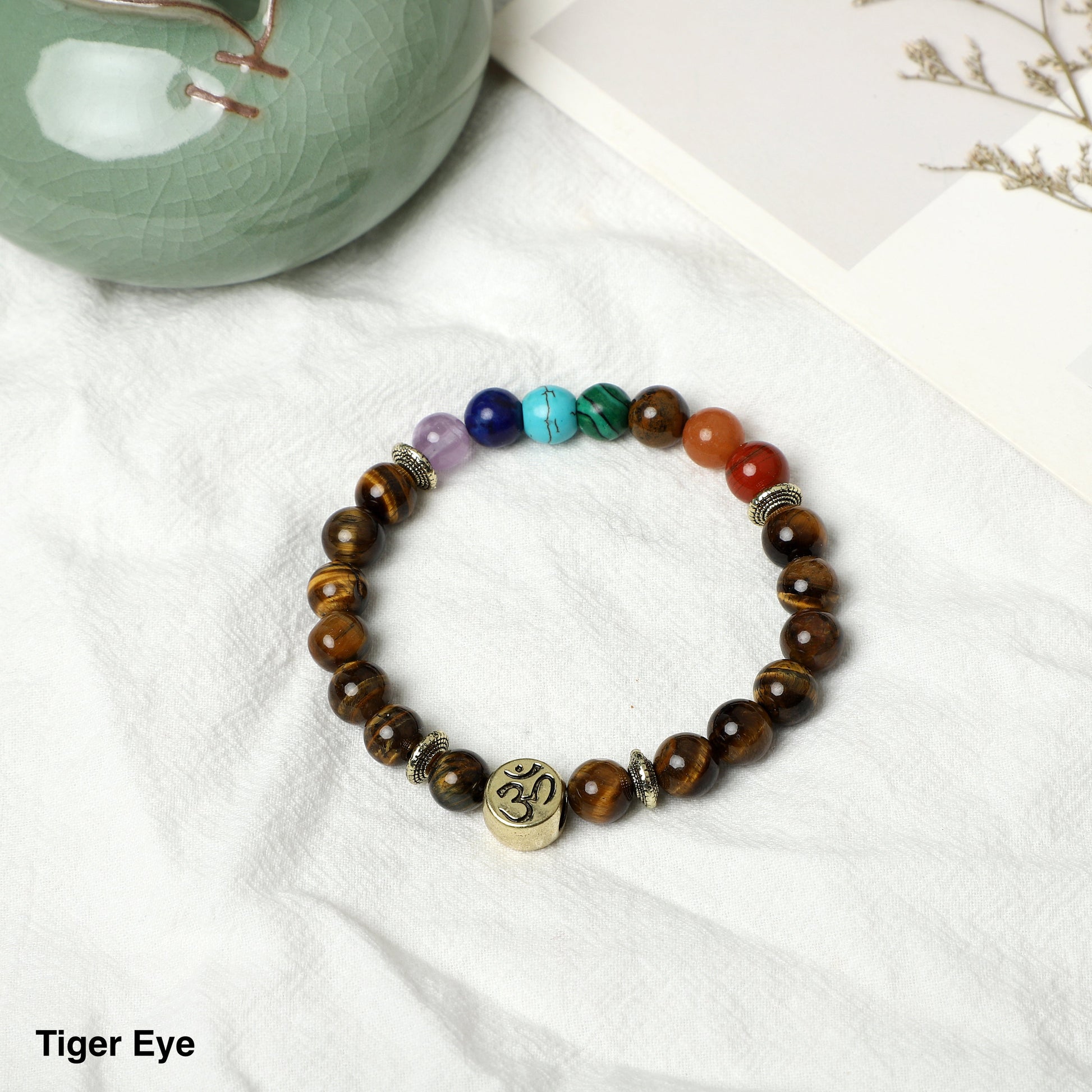 SEVEN CHAKRAS Bracelet ( 8mm Gemstone beads) ROLA DIRECT BUY