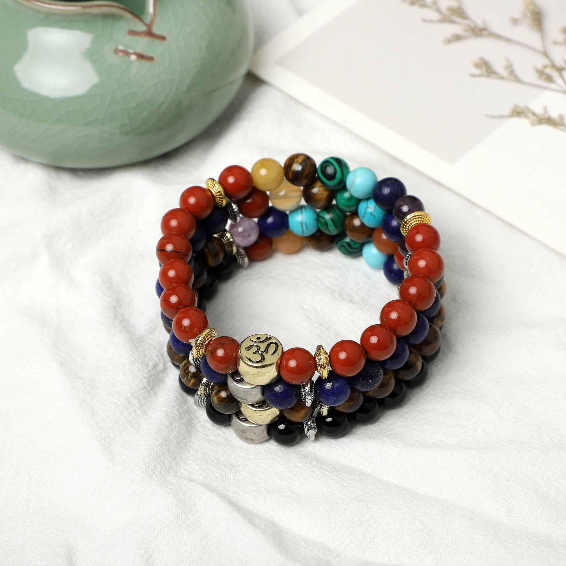 SEVEN CHAKRAS Bracelet ( 8mm Gemstone beads) ROLA DIRECT BUY