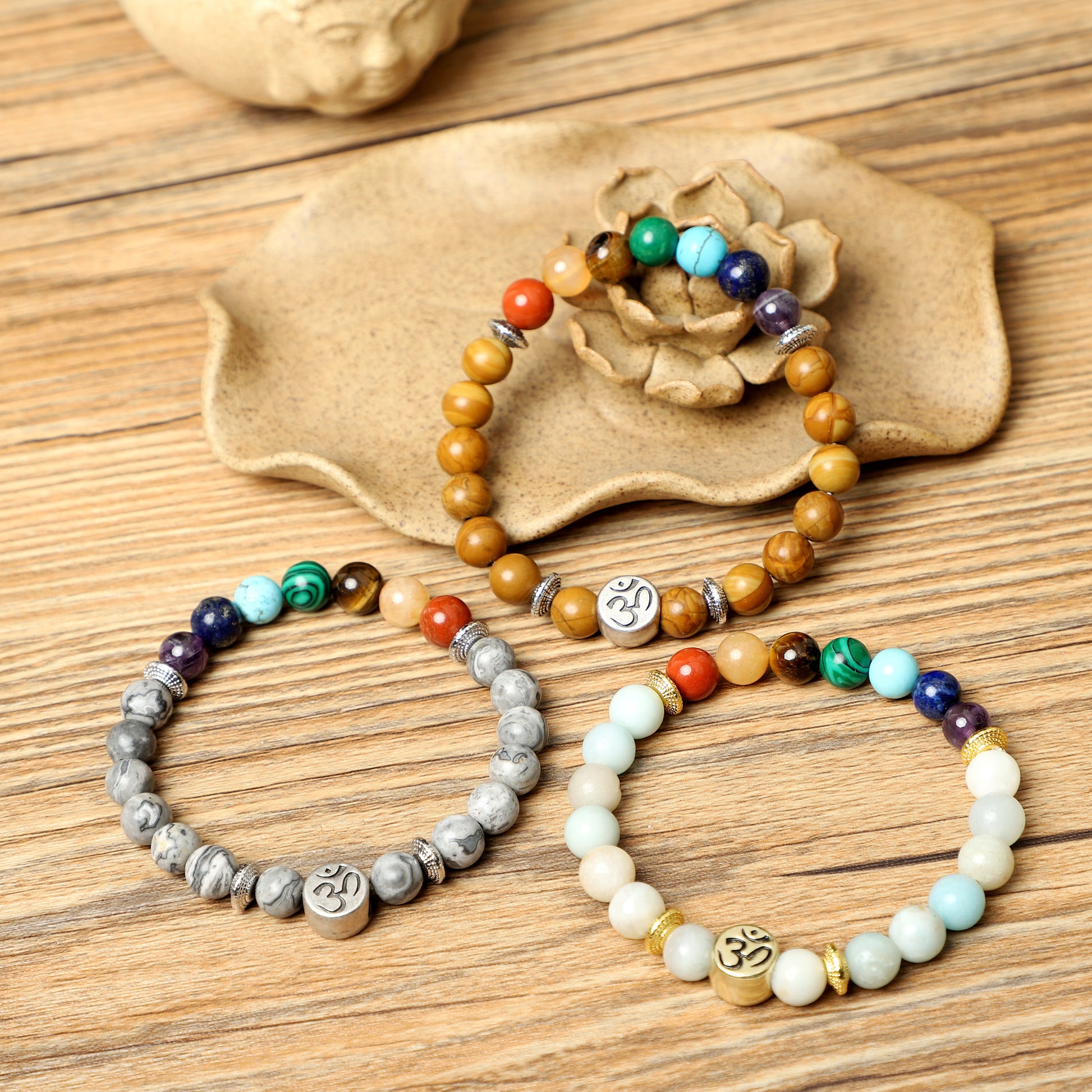 SEVEN CHAKRAS Bracelet ( 8mm Gemstone beads) ROLA DIRECT BUY