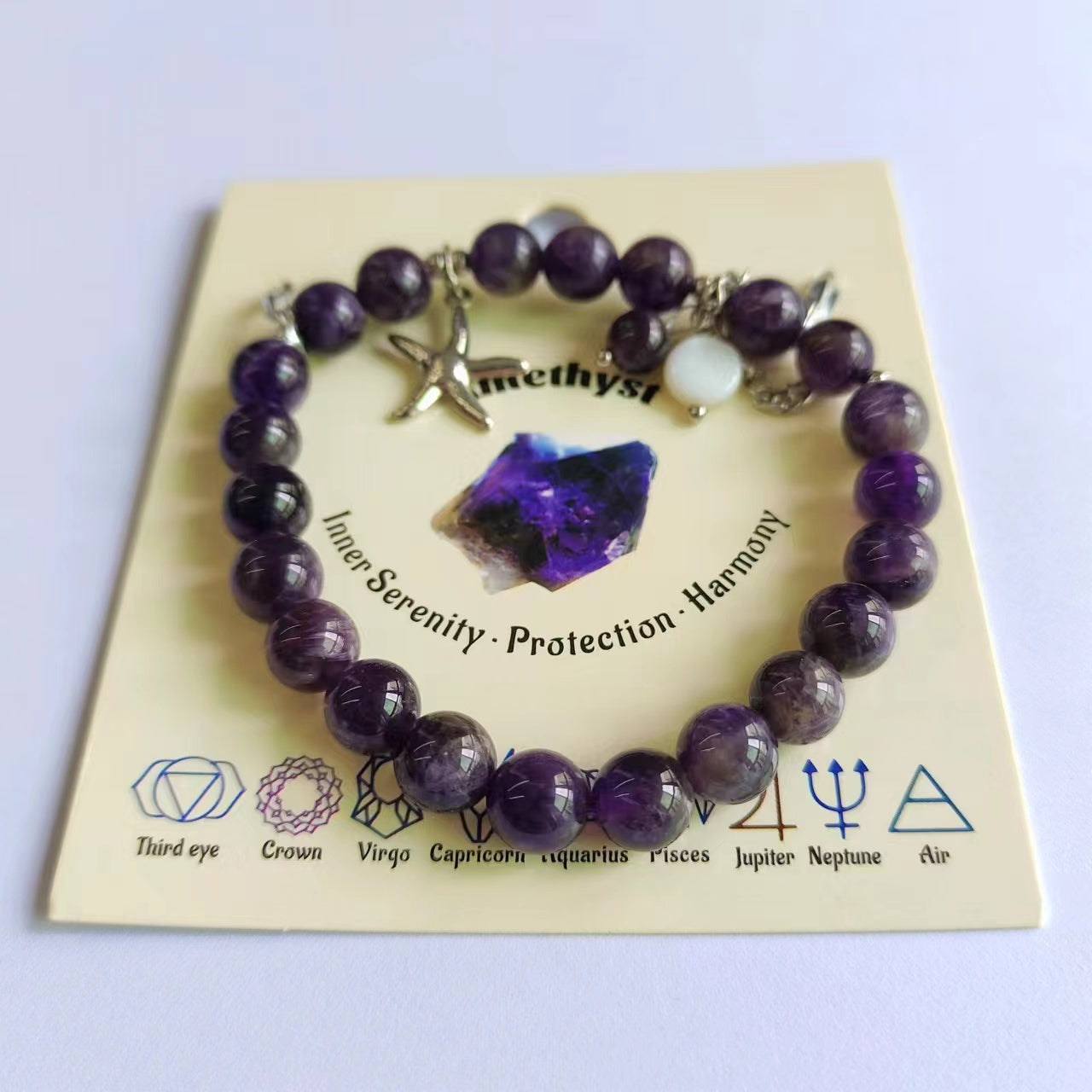 Starfish Charm Bracelet Natural Gemstone Beaded |  Hope & Regeneration | Wholesale Bulk Pricing