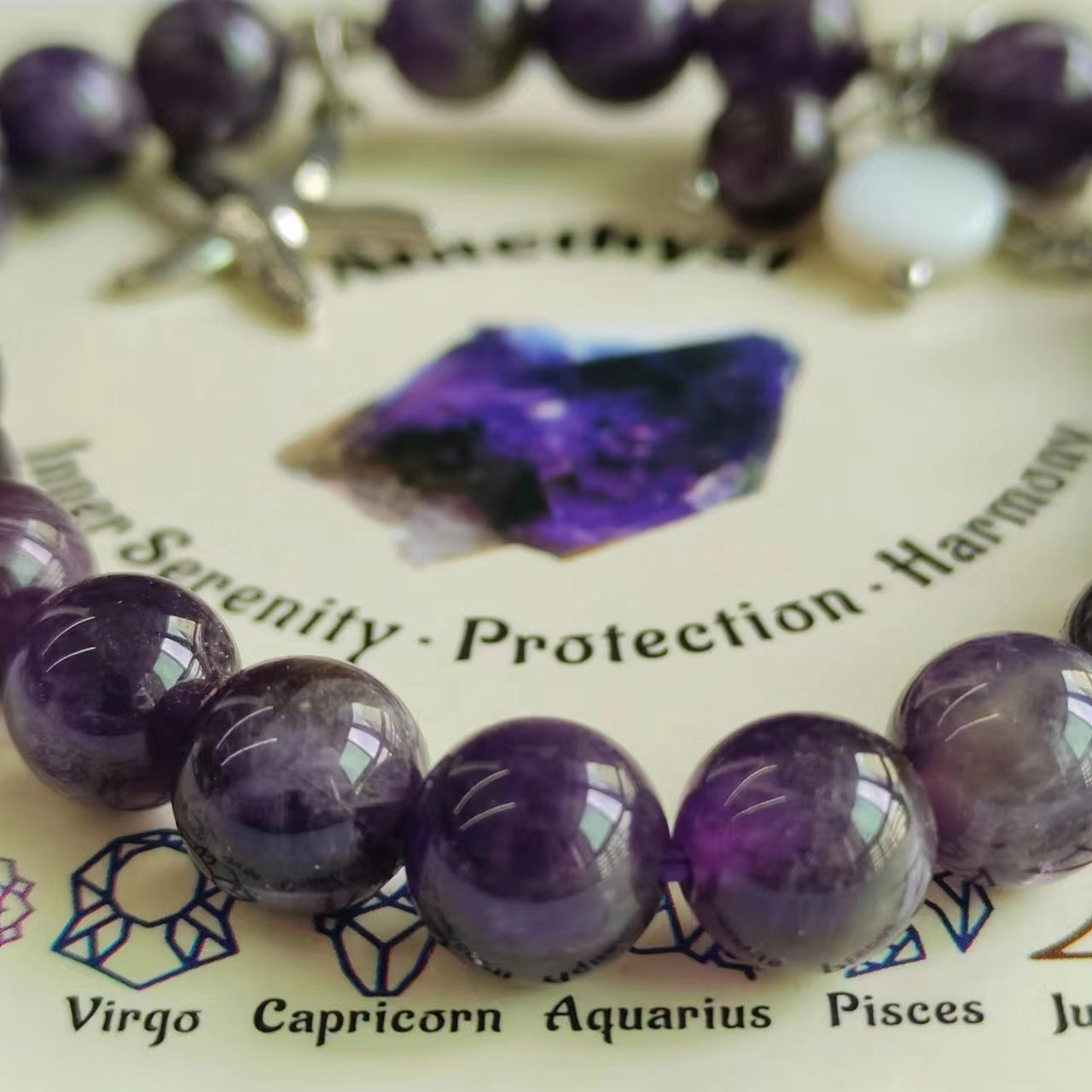 Starfish Charm Bracelet Natural Gemstone Beaded |  Hope & Regeneration | Wholesale Bulk Pricing