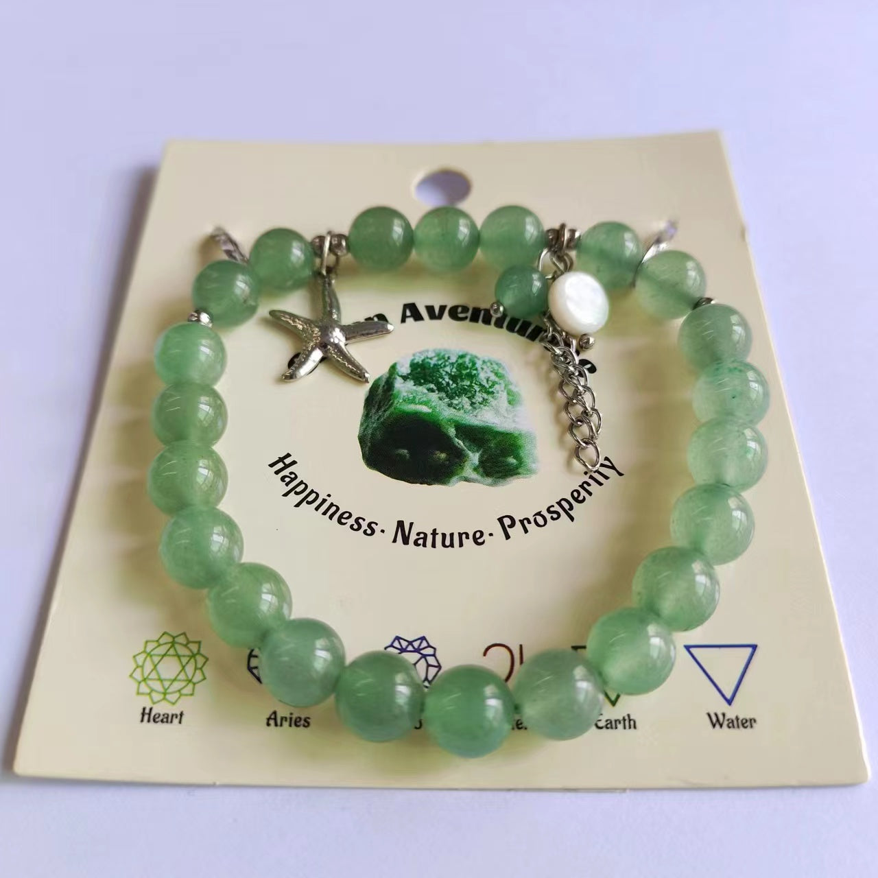 Starfish Charm Bracelet Natural Gemstone Beaded |  Hope & Regeneration | Wholesale Bulk Pricing