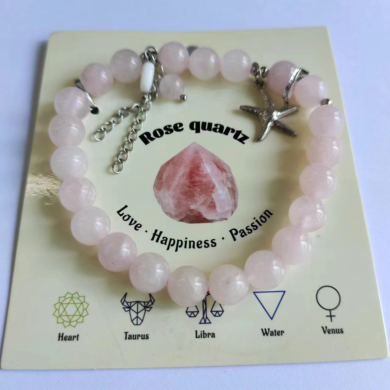 Starfish Charm Bracelet Natural Gemstone Beaded |  Hope & Regeneration | Wholesale Bulk Pricing