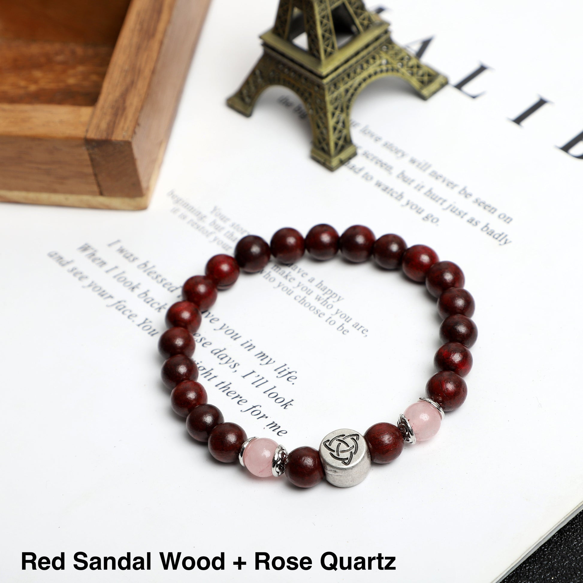 "Triquetra "symbol Bracelets (Wood, Lava Rock beads) ROLA DIRECT BUY