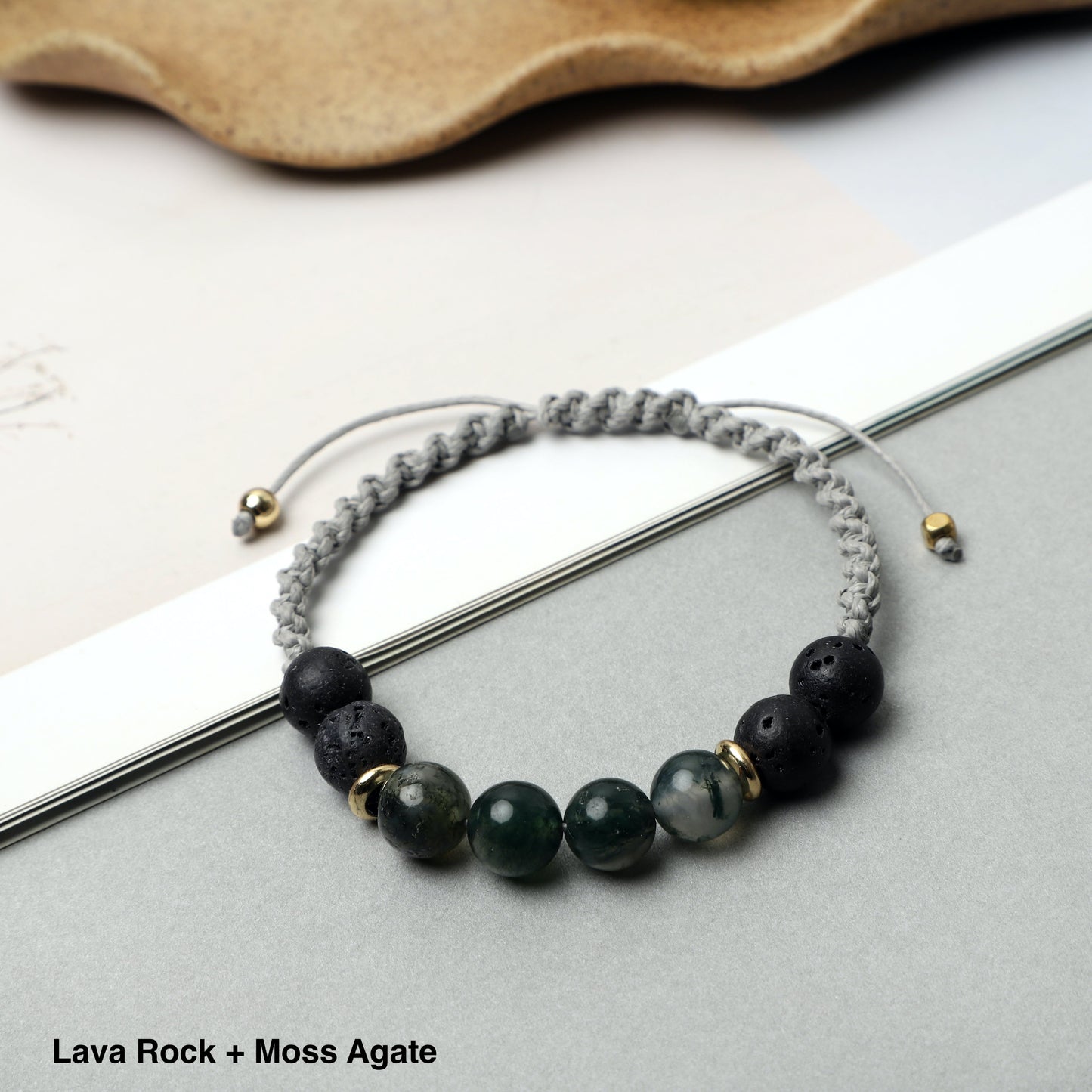 Weaved Bracelets( 8mm Gemstones, Lava Rock beads) ROLA DIRECT BUY