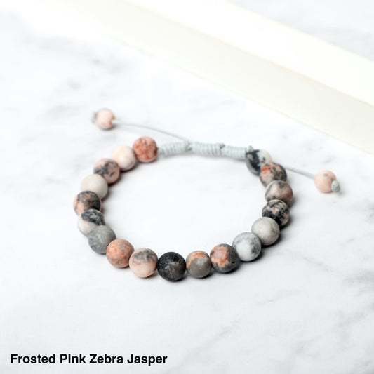 Weaved Pink Zebra Jasper Bracelet ROLA DIRECT BUY