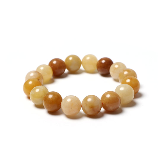 Yellow Jade Round Bead  bracelet ROLA DIRECT BUY